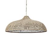 Palecek Westerly 3 Light 43" Wide Outdoor Chandelier Antique Brass