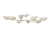 Palecek Delilah 8 Light 56" Wide Semi-Flush Linear Ceiling Fixture Cream