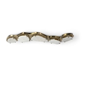 Palecek Jovy 8 Light 40" Wide Flush Mount Linear Ceiling Fixture Antique Brass