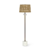 Palecek Winslow 2 Light 60" Tall Buffet Floor Lamp Brass