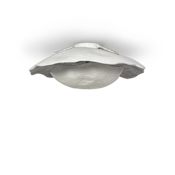 Palecek Lima 3 Light 22" Wide Flush Mount Ceiling Fixture Pewter / Gold