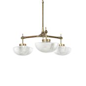 Palecek Cicero 3 Light 28" Wide Chandelier Brass