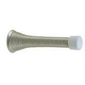Pamex 3-1/8" Die-Cast Zinc Heavy Duty Baseboard Spring Door Stop Satin Nickel