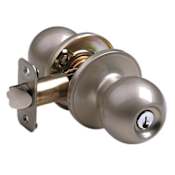 Pamex Solid Brass Passage Door Knob Set from the Saturn Collection Satin Nickel