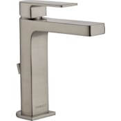 Peerless Xander 1 GPM Single Hole Bathroom Faucet with Push Pop-Up Drain Assembly - Lifetime Limited Warranty Brushed Nickel