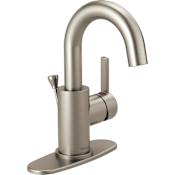 Peerless Precept Single Hole 1.2 GPM Bathroom Faucet with Pop-Up Drain Assembly - Lifetime Limited Warranty Brushed Nickel