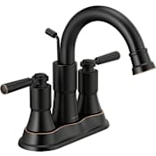 Peerless Westchester 1 GPM Centerset Bathroom Faucet with Push Pop-Up Drain Assembly - Lifetime Limited Warranty Oil Rubbed Bronze
