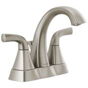 Peerless Parkwood 1 GPM Centerset Bathroom Faucet with Pop-Up Drain Assembly - Lifetime Limited Warranty Brushed Nickel