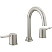 Peerless Precept Two Handle Widespread Bathroom Faucet with Pop-up Drain Assembly Brushed Nickel