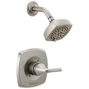 Peerless Parkwood Shower Only Trim Package with 1.5 GPM Multi Function Shower Head Less Rough In - Lifetime Limited Warranty Brushed Nickel
