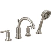 Peerless Westchester Deck Mounted Roman Tub with 1.75 GPM Hand Shower Less Rough In - Lifetime Limited Warranty Brushed Nickel