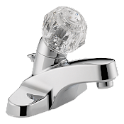 Peerless Bathroom Faucet Centerset with Single Knob Handle - Lifetime Limited Warranty Chrome