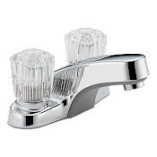 Peerless Core 1.0 GPM Bathroom Faucet Centerset with Double Knob Handles - Lifetime Limited Warranty Chrome