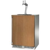 Perlick Signature Series 24 Inch Wide 5.2 Cu. Ft. Built-In Adara Single Tap Kegerator with Right Hinge Panel Ready