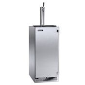 Perlick 15 Inch Wide 2.8 Cu. Ft. Built-In Single Tap Outdoor Kegerator with Left Hinge Stainless Steel