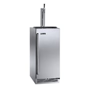 Perlick 15 Inch Wide 2.8 Cu. Ft. Built-In Single Tap Kegerator with Right Hinge and Lock Stainless Steel