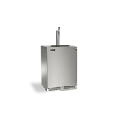 Perlick Signature Series 24 Inch Wide 5.2 Cu. Ft. Built-In Forced Air Refrigeration Single Tap Kegerator with Right Hinge Stainless Steel