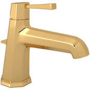 Perrin and Rowe Deco 1.2 GPM Single Hole Bathroom Faucet with Pop-Up Drain Assembly English Gold