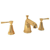Perrin and Rowe Deco 1.2 GPM Widespread Bathroom Faucet with Pop-Up Drain Assembly English Gold