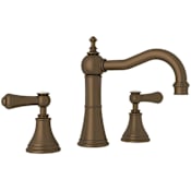 Perrin and Rowe Georgian Era 1.2 GPM Widespread Bathroom Faucet with Pop-Up Drain Assembly English Bronze