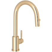 Perrin and Rowe Holborn 1.8 GPM Single Hole Pull Down Bar Faucet English Gold