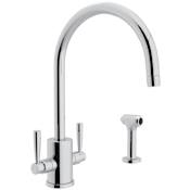 Perrin and Rowe Holborn 1.8 GPM Single Hole Kitchen Faucet - Includes Side Spray Polished Chrome