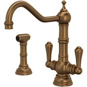 Perrin and Rowe Edwardian 1.8 GPM Single Hole Kitchen Faucet - Includes Side Spray English Bronze