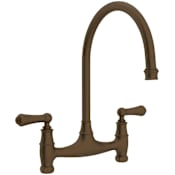 Perrin and Rowe Georgian Era 1.5 GPM Widespread Bridge Kitchen Faucet English Bronze