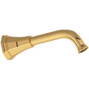 Perrin and Rowe Deco 7" Wall Mounted Shower Arm and Flange English Gold