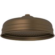 Perrin and Rowe 1.8 GPM Single Function Rain Shower Head English Bronze