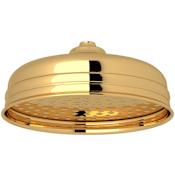 Perrin and Rowe 1.8 GPM Single Function Rain Shower Head English Gold