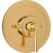 Perrin and Rowe Holborn Thermostatic Valve Trim Only with Single Lever Handle - Less Rough In English Gold
