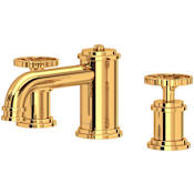 Perrin and Rowe Armstrong 1.2 GPM Widespread Bathroom Faucet With Low Spout English Gold