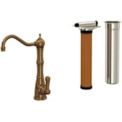 Perrin and Rowe Edwardian 0.5 GPM Cold Water Dispenser with Filter English Bronze