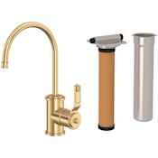 Perrin and Rowe Armstrong 0.5 GPM Cold Water Dispenser with Filter Satin English Gold