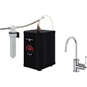 Perrin and Rowe Armstrong 0.5 GPM Hot and Cold Water Dispenser with Hot Water Filter Tank Polished Chrome