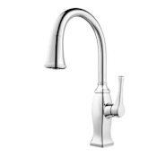 Pfister Briarsfield 1.8 GPM Single Hole Pull Down Kitchen Faucet with AccuDock Technology - Includes Escutcheon Polished Chrome