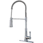 Pfister Zuri 1.8 GPM Single Hole Pre-Rinse High-Arc Kitchen Faucet - Includes Escutcheon Polished Chrome