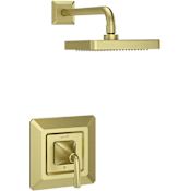 Pfister Park Avenue Single Handle Shower Trim Package with Single Function Rain Shower Head Brushed Gold