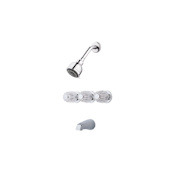 Pfister Pfirst Series Tub and Shower Trim Package with Multi Function Shower Head and Pforever Seal Polished Chrome