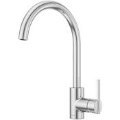 Pfister Brislin 1.5 GPM Single Hole Kitchen Faucet - Includes 360 Rotating Spout, Spot Defense Finish and Escutcheon Polished Chrome