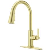Pfister Havenridge 1.8 GPM Single Hole Pull Down Kitchen Faucet - Includes Escutcheon Brushed Gold