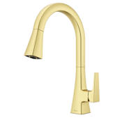 Pfister Pfirst Modern 1.8 GPM Single Hole Kitchen Faucet Brushed Gold