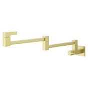 Pfister Modern Square 3.5 GPM Wall Mounted Single Hole Pot Filler Brushed Gold