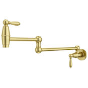 Pfister Port Haven 3.0 GPM Single Hole Wall Mounted Pot Filler Brushed Gold