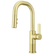 Pfister Montay 1.8 GPM Single Hole Pull Down Bar Faucet Brushed Gold
