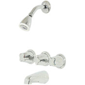 Pfister Pfirst Series Tub and Shower Trim Package with Multi Function Shower Head and Pforever Seal Polished Chrome