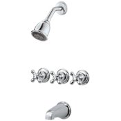 Pfister Pfirst Series Tub and Shower Trim Package with Multi Function Shower Head Polished Chrome