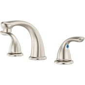 Pfister Pfirst Series 1.2 GPM Widespread Bathroom Faucet with Push and Seal Technology - Includes Pop-Up Drain Assembly Brushed Nickel