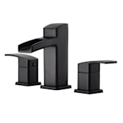 Pfister Kenzo 1.2 GPM Widespread Bathroom Faucet with Metal Pop-Up Drain Assembly Black